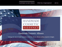 Tablet Screenshot of handmadecosmeticalliance.org